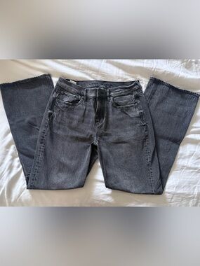 American Eagle Outfitters Dark Gray Washed High-Rise Jeans